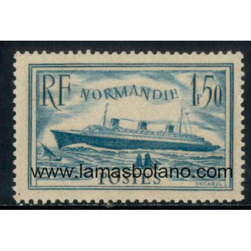 SELLOS FRANCIA 1935-36 - PAQUEBOTE NORMANDIA - 1 VALOR ** - CORREO
