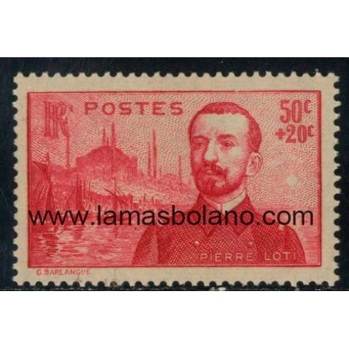 SELLOS FRANCIA 1937 - PARA LOS FONDOS DEL MONUMENTO A PIERRE LOTI - 1 VALOR FIJASELLO - CORREO