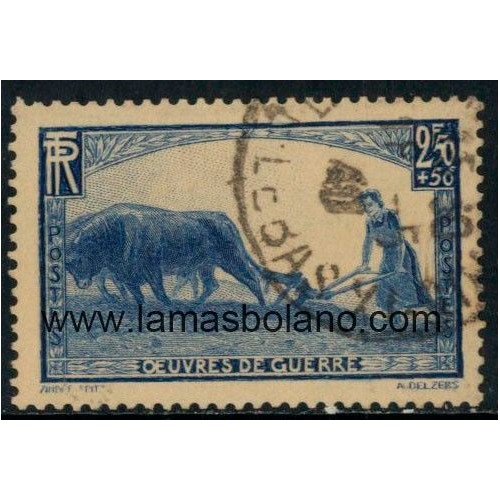 SELLOS FRANCIA 1940 - PARA LAS OBRAS DE GUERRA - 1 VALOR MATASELLADO - CORREO