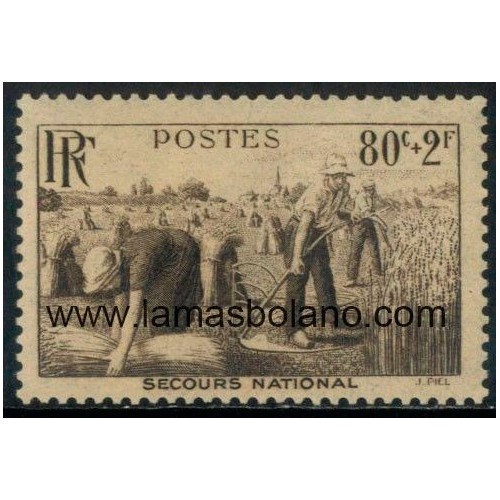 SELLOS FRANCIA 1940 - SOCORRO NACIONAL, COSECHA - 1 VALOR ** - CORREO