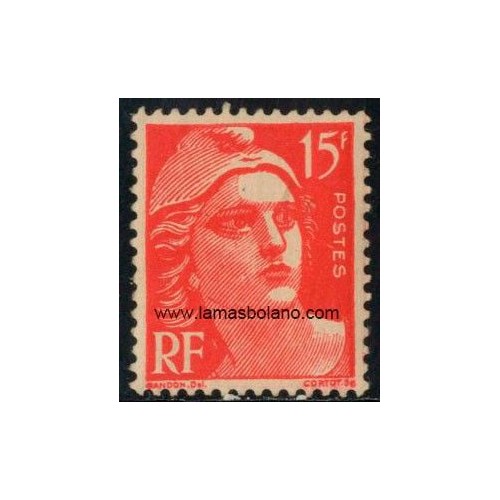 SELLOS FRANCIA1948 - MARIANNE DE GANDON - 1 VALOR FIJASELLO - CORREO