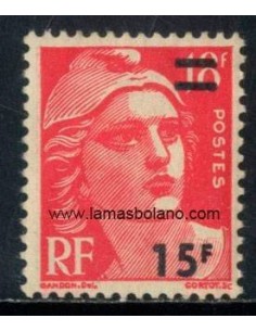 SELLOS FRANCIA 1954 - MARIANNE DE GANDON - 1 VALOR SOBRECARGADO FIJASELLO - CORREO