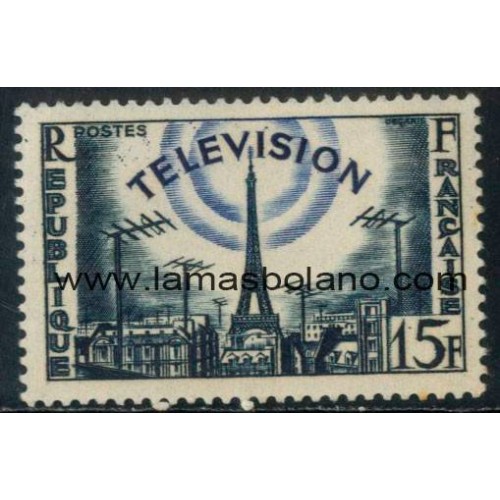 SELLOS FRANCIA 1955 - LA TELEVISION - 1 VALOR ** - CORREO