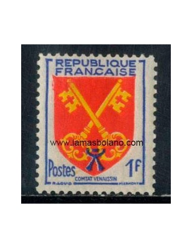 SELLOS FRANCIA 1955 - ESCUDO DE COMTAT VENAISSIN - 1 VALOR ** - CORREO