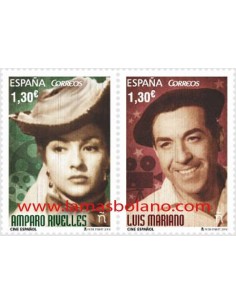 SELLOS ESPAÑA 2016 - CINE ESPAÑOL, AMPARO RIVELLES Y LUIS MARIANO - 1 VALOR - CORREO