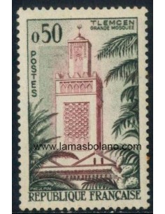 SELLOS FRANCIA 1960 - MEZQUITA DE TLEMCEN EN ARGELIA - 1 VALOR - CORREO