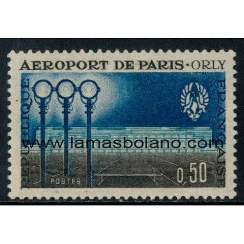 SELLOS FRANCIA 1961 - INAUGURACION DEL AEROPUERTO DE PARIS-ORLY - 1 VALOR - CORREO