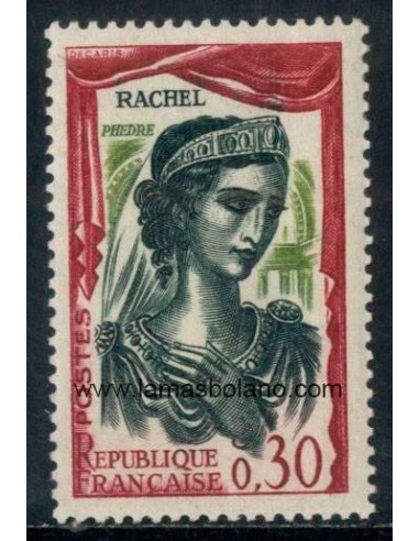 SELLOS FRANCIA 1961 - RACHEL - 1 VALOR - CORREO