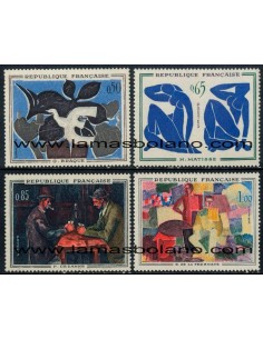 SELLOS FRANCIA 1961 - PINTURAS DE PINTORES MODERNOS - 4 VALORES - CORREO