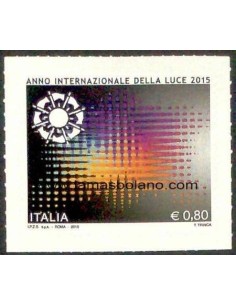 SELLOS ITALIA 2015 - AÑO INTERNACIONAL DE LA LUZ - 1 VALOR AUTOADHESIVO - CORREO 