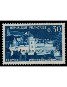 SELLOS FRANCIA 1962 - PAREDES ILUMINADAS DE VANNES - 1 VALOR FIJASELLO - CORREO