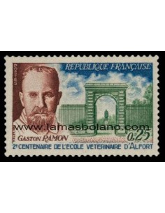 SELLOS FRANCIA 1967 - ESCUELA VETERINARIA DE ALFORT BICENTENARIO - 1 VALOR - CORREO