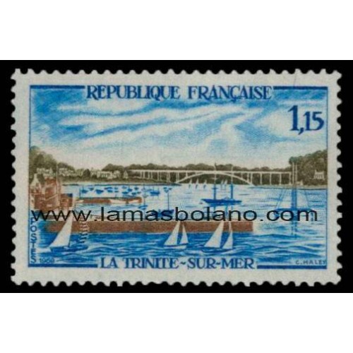SELLOS FRANCIA 1969 - PUERTO DE LA TRINITE-SUR-MER - 1 VALOR - CORREO