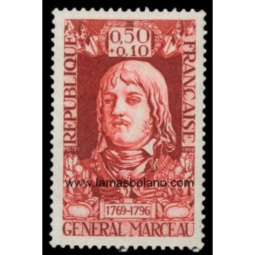 SELLOS FRANCIA 1969 - FRANÇOIS SEVERIN GENERAL MARCEAU - 1 VALOR - CORREO