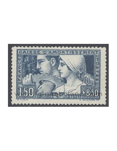 SELLOS FRANCIA 1928 - EN BENEFICIO DE LA CAJA DE AMORTIZACION - 1 VALOR 