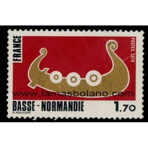 SELLOS FRANCIA 1978 - BASSE NORMANDIE, REGIONES - 1 VALOR - CORREO