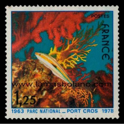 SELLOS FRANCIA 1978 - PARQUE NATURAL DE PORT-CROS -  1 VALOR - CORREO