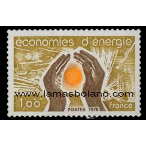 SELLOS FRANCIA 1978 - ECONOMIAS DE ENERGIA - 1 VALOR - CORREO