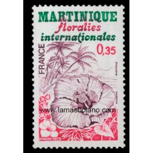 SELLOS FRANCIA 1979 - FLORALIES INTERNACIONALES DE MARTINICA - 1 VALOR - CORREO