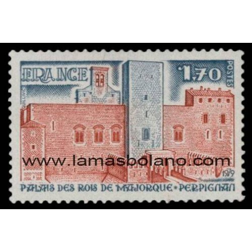SELLOS FRANCIA 1979 - PALACIO DE LOS REYES DE MALLORCA - 1 VALOR - CORREO