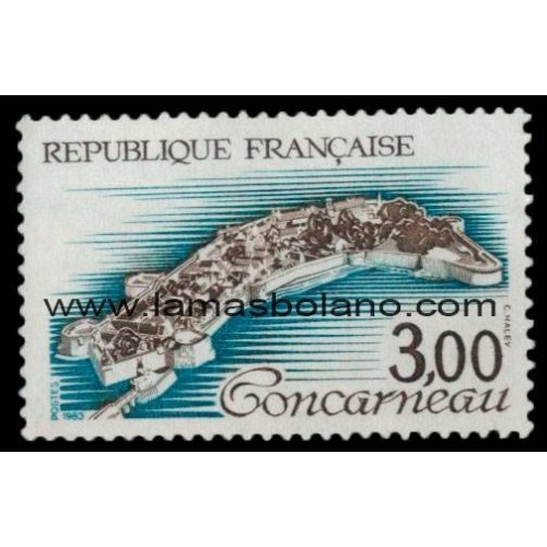 SELLOS FRANCIA 1983 - CONCARNEAU REMPARTS DE LA VILLE CLOSE - 1 VALOR - CORREO