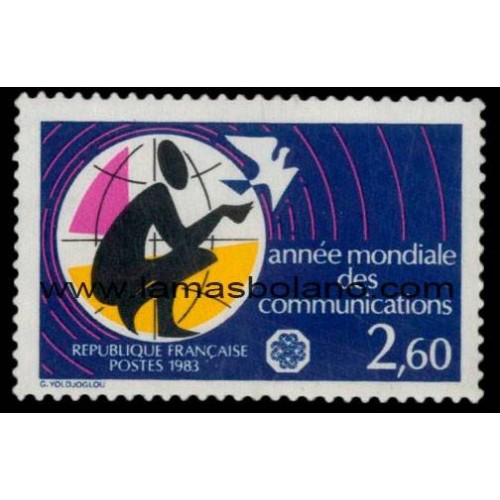 SELLOS FRANCIA 1983 - AÑO MUNDIAL DE LAS COMUNICACIONES - 1 VALOR - CORREO