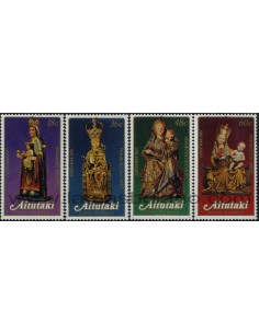 SELLOS DE AITUTAKI 1982 - NAVIDAD - 4 VALORES - CORREO