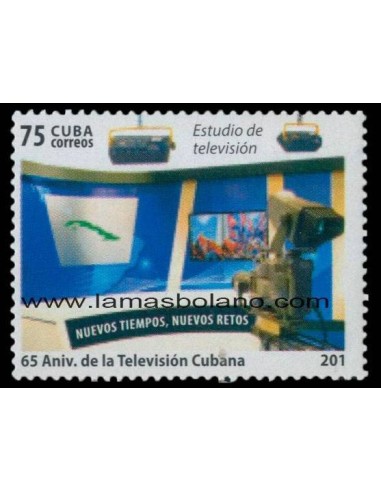 SELLOS CUBA 2015 - 65º ANIVERSARIO DE LA TELEVISIÓN - 1 VALOR - CORREO 