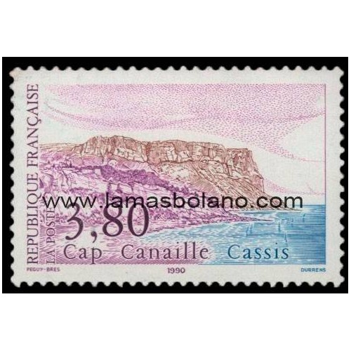 SELLOS FRANCIA 1990 - CABO CANAILLE EN CASSIS - 1 VALOR - CORREO
