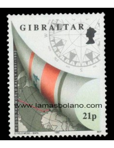 SELLOS GIBRALTAR 1992 - RALLY NAUTICO ALREDEDOR DEL MUNDO - 1 VALOR - CORRE