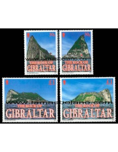 SELLOS GIBRALTAR 2002 - LA ROCA DE GIBRALTAR - 4 VALORES - CORREO