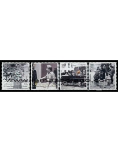 SELLOS GIBRALTAR 2004 - VISITA DE LA REINA ELIZABETH II CINCUENTENARIO - 4 VALORES - CORREO