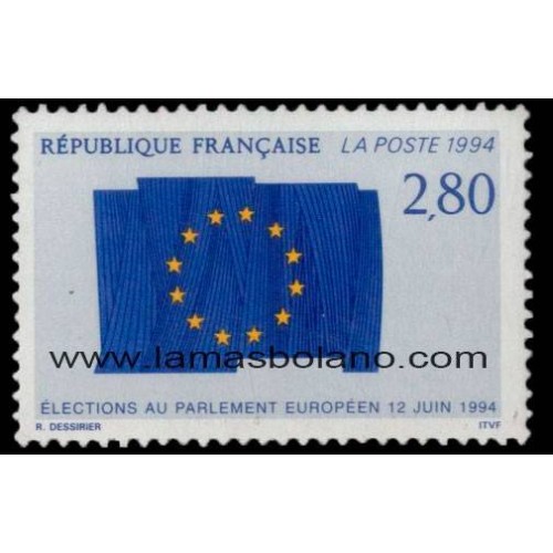SELLOS FRANCIA 1994 - 4 ELECCIONES AL PARLAMENTO EUROPEO - 1 VALOR - CORREO