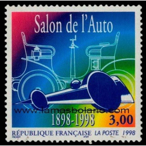 SELLOS FRANCIA 1998 - SALON DEL AUTOMOVIL CENTENARIO - 1 VALOR - CORREO