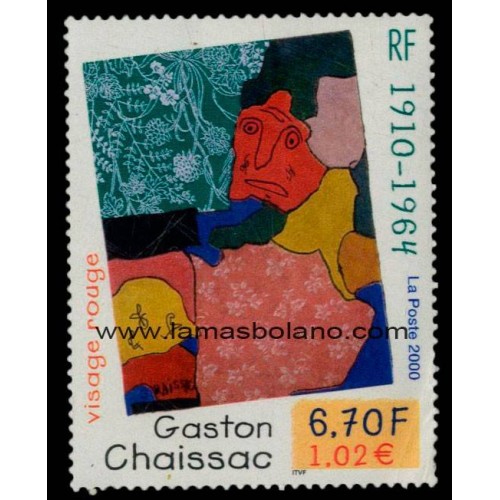 SELLOS FRANCIA 2000 - GASTON CHAISSAC - 1 VALOR - CORREO