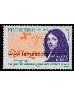 SELLOS FRANCIA 2001 - PIERRE DE FERMAT 400 ANIVERSARIO DEL NACIMIENTO - 1 VALOR - CORREO