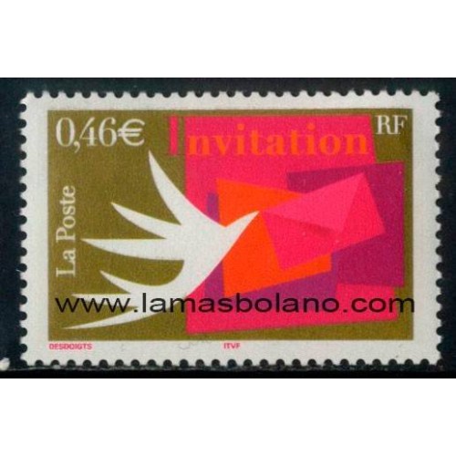 SELLOS FRANCIA 2002 - SELLO PARA INVITACIONES - 1 VALOR - CORREO