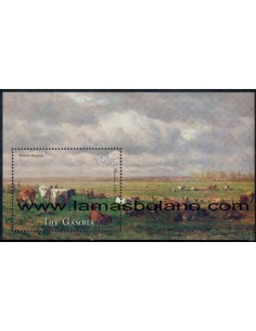 SELLOS GAMBIA 2001 - WILLEM ROELOFS, RIJKSMUSEUM - HOJITA BLOQUE