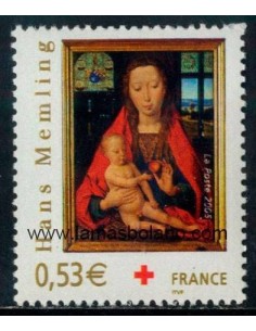 SELLOS FRANCIA 2005 - CRUZ ROJA, FIESTAS DE FIN DE AÑO - 1 VALOR - CORREO