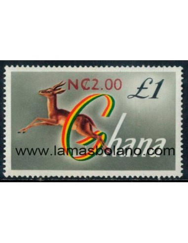 SELLOS GHANA 1959-61 - GACELA - 1 VALOR FIJASELLO - CORREO