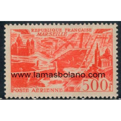 SELLOS FRANCIA 1949 - MARSEILLE - 1 VALOR ** - AEREO
