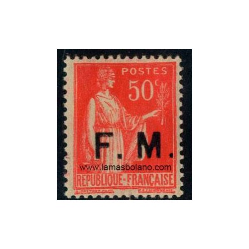 SELLOS FRANCIA 1933 - FRANQUICIA MILITAR - 1 VALOR  FIJASELLO - FRANQUICIA