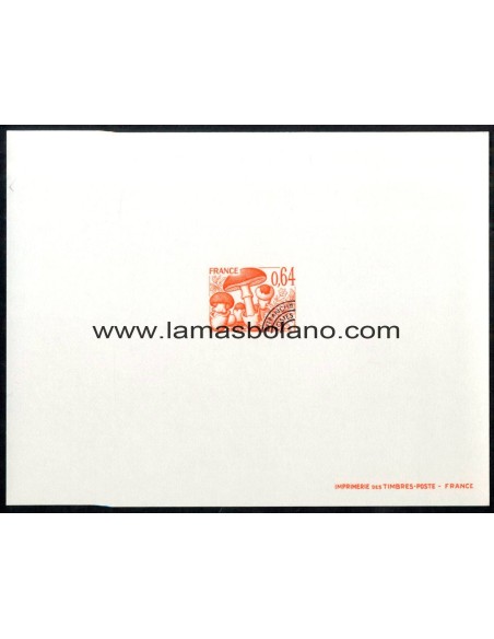 SELLOS FRANCIA  PRUEBA DE LUJO PREOBLITERE SETAS (4)