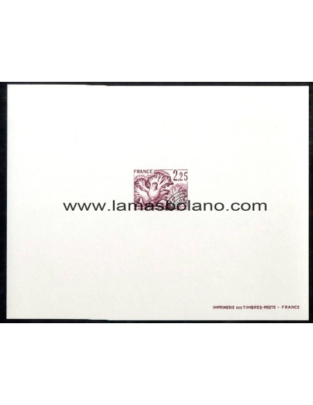 SELLOS FRANCIA  PRUEBA DE LUJO PREOBLITERE SETAS (4)