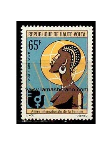 SELLOS ALTO VOLTA 1975 - AÑO INTERNACIONAL DE LA MUJER - 1 VALOR - CORREO 