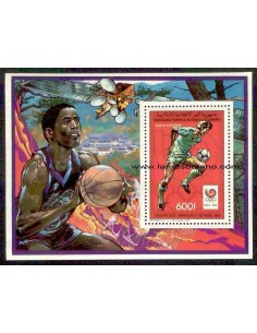 SELLOS COMORES 1987 - JUEGOS OLÍMPICOS SEÚL - HOJITA BLOQUE DENTADA 