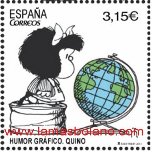 SELLOS ESPAÑA 2017 - HUMOR GRAFICO QUINO - 1 VALOR PROCEDE HB