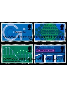 SELLOS INGLATERRA 1969 - REALIZACIONES TECNOLOGICAS POSTALES - 4 VALORES - CORREO