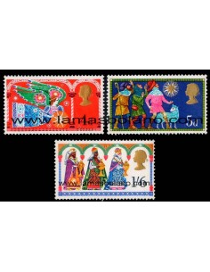 SELLOS INGLATERRA 1969 - NAVIDAD - 3 VALORES - CORREO