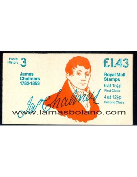 SELLOS INGLATERRA 1982 - SERIE CORRIENTE - CARNET 10 VALORES - CORREO